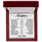 Personalized Daughter Name Necklace with Birth Flower β Gift from Dad