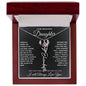 To My Daughter / Hold this close to feel my Love / Gift from Mom / Gift from Dad / Flower Name Necklace