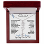 To My Favorite Girl / Birth Flower Name Necklace