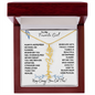 To My Favorite Girl / Birth Flower Name Necklace
