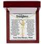 To My Daughter / Beautiful Flower /From, Mom / Flower Name Necklace