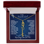 To My Favorite Girl / Determined Flower / Birth Flower Name Necklace