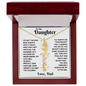 Personalized Daughter Name Necklace with Birth Flower β Gift from Dad