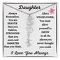 Daughter / Gift from Mom / Gift from Dad / Flower Name Necklace