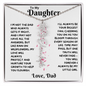 Personalized Daughter Name Necklace with Birth Flower β Gift from Dad