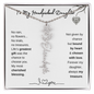 To My Handpicked Daughter/ Personalized Birth Flower Name Necklace