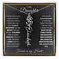 To My Daughter / Gift from Mom / Gift from Dad / Flower Name Necklace