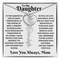 To My Daughter / Beautiful Flower /From, Mom / Flower Name Necklace