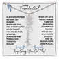 To My Favorite Girl / Birth Flower Name Necklace