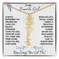 To My Favorite Girl / Determined Flower / BirthFlower Name Necklace