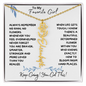 To My Favorite Girl / Birth Flower Name Necklace