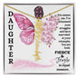 Daughter / Fierce & Fragile / Gift from Mom / Gift from Dad / Flower Name Necklace