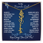 To My Favorite Girl / Determined Flower / Birth Flower Name Necklace