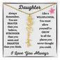 Daughter / Gift from Mom / Gift from Dad / Flower Name Necklace