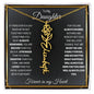 To My Daughter / Gift from Mom / Gift from Dad / Flower Name Necklace