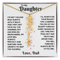 Personalized Daughter Name Necklace with Birth Flower β Gift from Dad