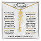 To My Lovely Daughter / Gift from Mom / Gift from Day / Flower Name Necklace