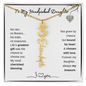 To My Handpicked Daughter/ Personalized Birth Flower Name Necklace