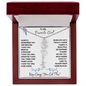 To My Favorite Girl / Determined Flower / BirthFlower Name Necklace