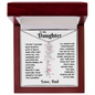 Personalized Daughter Name Necklace with Birth Flower β Gift from Dad