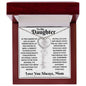 To My Daughter / Beautiful Flower /From, Mom / Flower Name Necklace