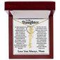 To My Daughter / Beautiful Flower /From, Mom / Flower Name Necklace