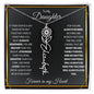 To My Daughter / Gift from Mom / Gift from Dad / Flower Name Necklace