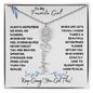 To My Favorite Girl / Birth Flower Name Necklace