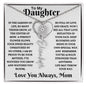 To My Daughter / Beautiful Flower /From, Mom / Flower Name Necklace