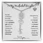 To My Handpicked Daughter/ Personalized Birth Flower Name Necklace