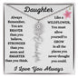 Daughter / Gift from Mom / Gift from Dad / Flower Name Necklace