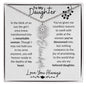 To My Daughter / Remarkable Woman / Gift from Mom / Gift from Dad / Flower Name Necklace