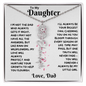 Personalized Daughter Name Necklace with Birth Flower β Gift from Dad