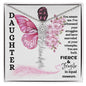 Daughter / Fierce & Fragile / Gift from Mom / Gift from Dad / Flower Name Necklace