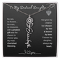 To My Destined Daughter / Chosen by Fate / Birth Flower Name Necklace