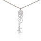To My Daughter / Beautiful Flower /From, Mom / Flower Name Necklace