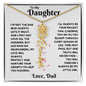 Personalized Daughter Name Necklace with Birth Flower β Gift from Dad