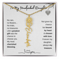 To My Handpicked Daughter/ Personalized Birth Flower Name Necklace