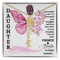 Daughter / Fierce & Fragile / Gift from Mom / Gift from Dad / Flower Name Necklace