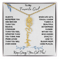 To My Favorite Girl / Determined Flower / BirthFlower Name Necklace