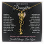 To My Daughter / Hold this close to feel my Love / Gift from Mom / Gift from Dad / Flower Name Necklace