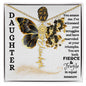 Daughter / Fierce and Fragile / Gift from Mom / Gift from Dad / Flower Name Necklace
