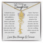 To My Daughter/ So Proud of You / Gift from Mom / Gift from Dad / Flower Name Necklace