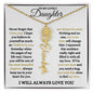 To My Lovely Daughter / Gift from Mom / Gift from Day / Flower Name Necklace