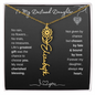 To My Destined Daughter / Chosen by Fate / Birth Flower Name Necklace