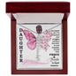 Daughter / Fierce & Fragile / Gift from Mom / Gift from Dad / Flower Name Necklace