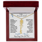 To My Favorite Girl / Determined Flower / BirthFlower Name Necklace