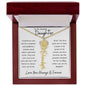 To My Daughter/ So Proud of You / Gift from Mom / Gift from Dad / Flower Name Necklace