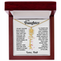Personalized Daughter Name Necklace with Birth Flower β Gift from Dad