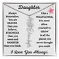 Daughter / Gift from Mom / Gift from Dad / Flower Name Necklace
